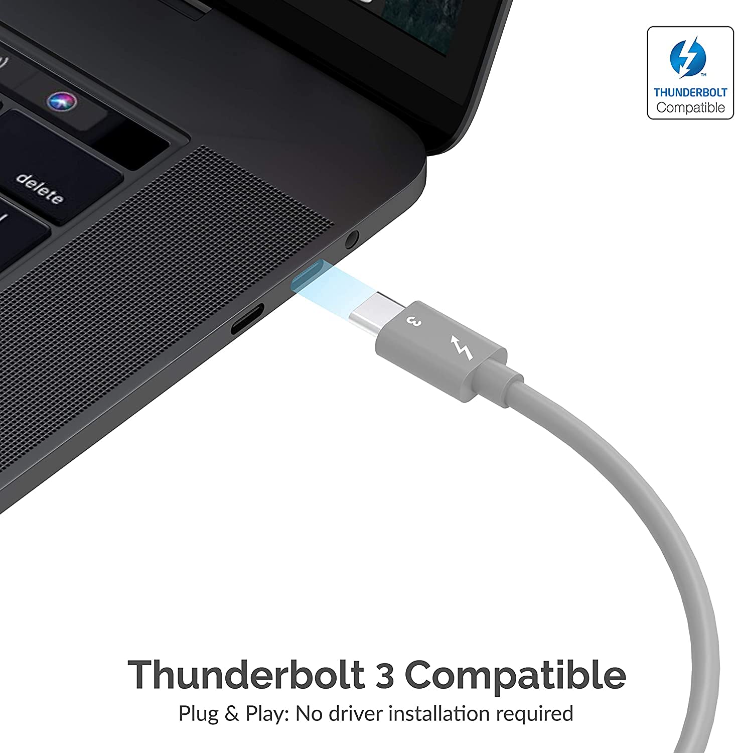 SABRENT Thunderbolt 3 to Dual HDMI 2.0 Display Adapter for Windows or Mac | up to 4K Resolution at 60Hz | Detachable Cable with Screw-in Lock (TH-S3H2)