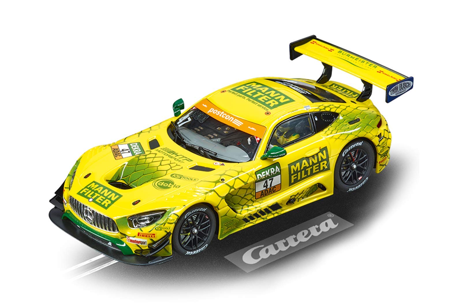 Carrera 30910 Mercedes AMG GT3 Mann Filter Team Hip No. 47 1:32 Scale Digital Slot Car Racing Vehicle for Carrera Digital Slot Car Race Tracks