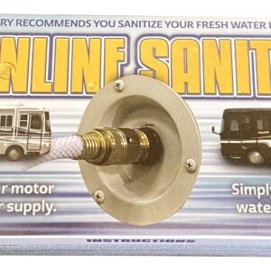 RV Inline Sanitizer - The Easiest way to HELP YOU disinfect your RV Fresh Water Tank, NO MESS, NO MOVING PART, just connect with the Hose and add Bleach