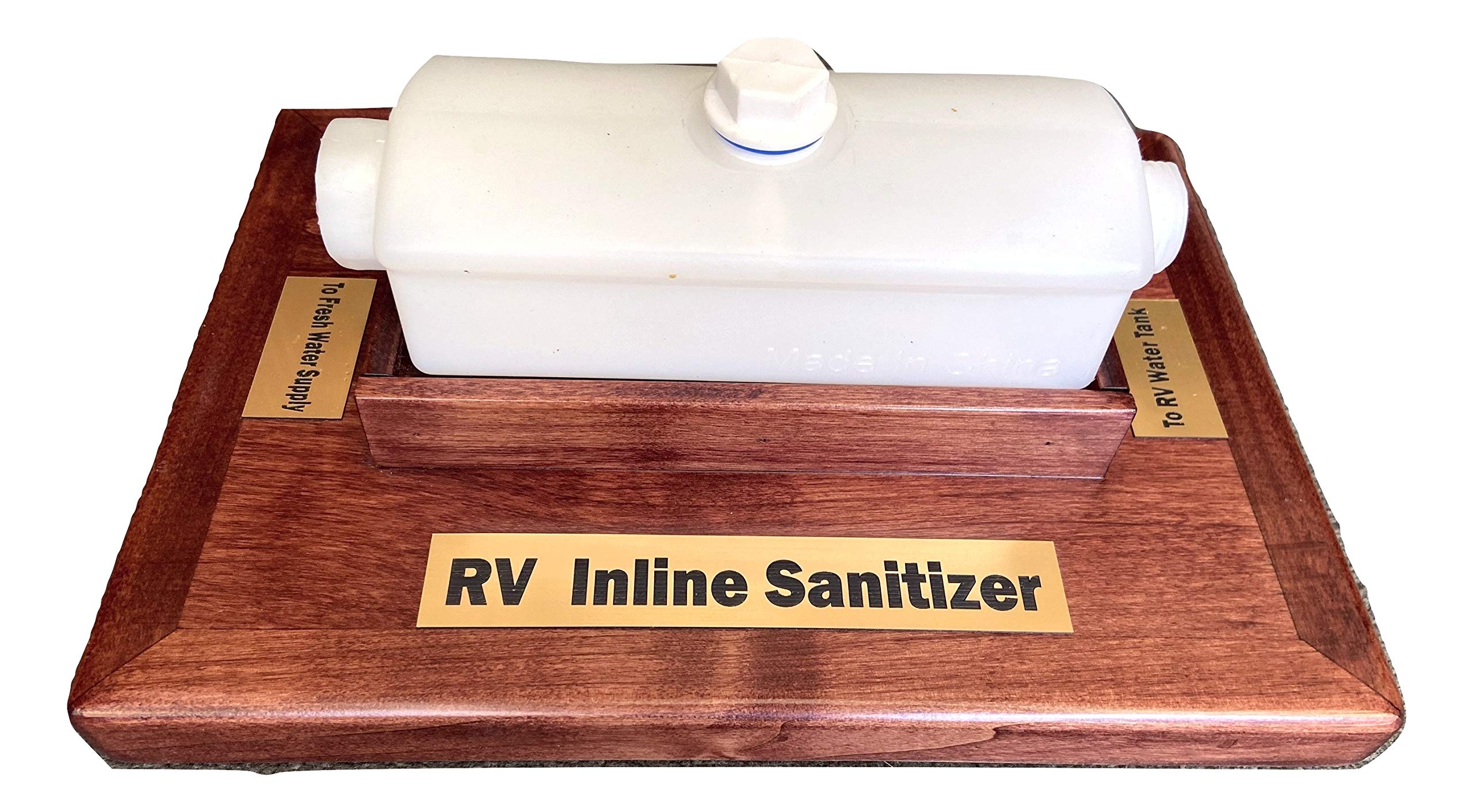 RV Inline Sanitizer - The Easiest way to HELP YOU disinfect your RV Fresh Water Tank, NO MESS, NO MOVING PART, just connect with the Hose and add Bleach