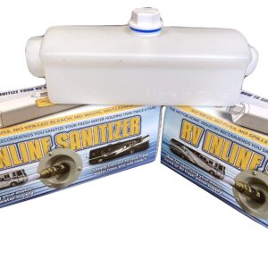 RV Inline Sanitizer - The Easiest way to HELP YOU disinfect your RV Fresh Water Tank, NO MESS, NO MOVING PART, just connect with the Hose and add Bleach