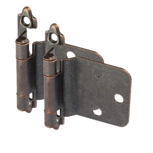 10 pair pack - cosmas 16890-orb oil rubbed bronze cabinet hinge variable overlay with 30 degree reverse bevel (pair) [16890-orb]
