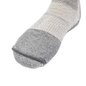 ARIAT Unisex Mid-Weight Arch Support Merino Wool Blend Reinforced Mid Calf Socks, Grey, Medium