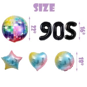 Back to The 90's Balloons Retro Radio 90s Party Banner Throwback 90's/Funny 1990's/I Love 90s/Rock Punk Music Dance Disco Boom Box Hip Hop 90th Birthday Wedding Party Supplies Decorations