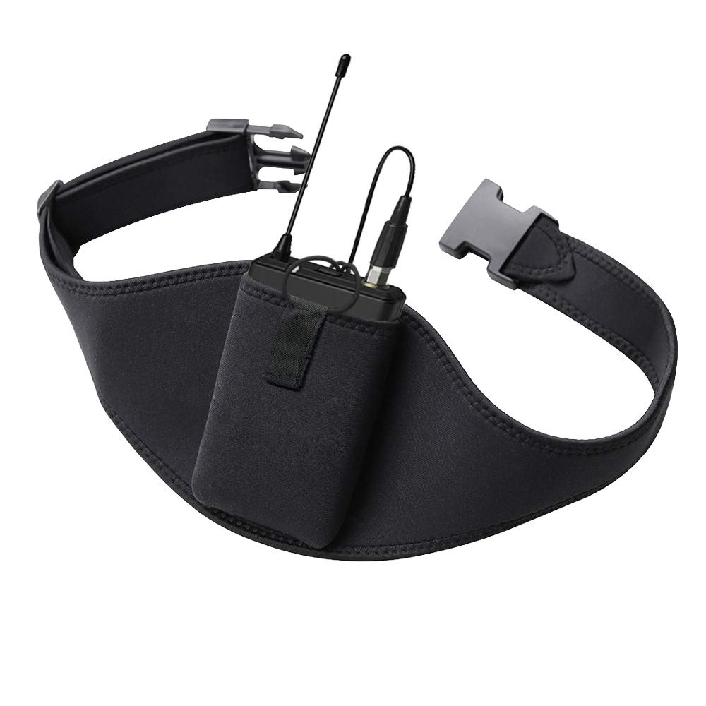 IRASPIN Mic Belt - Microphone Belt with Innovative Rubber Band Lock - Improved Adjustability Comfortability Durability For Fitness Instructors, Fitness Class,Public Speaking,Theatre,Pilates Teachers