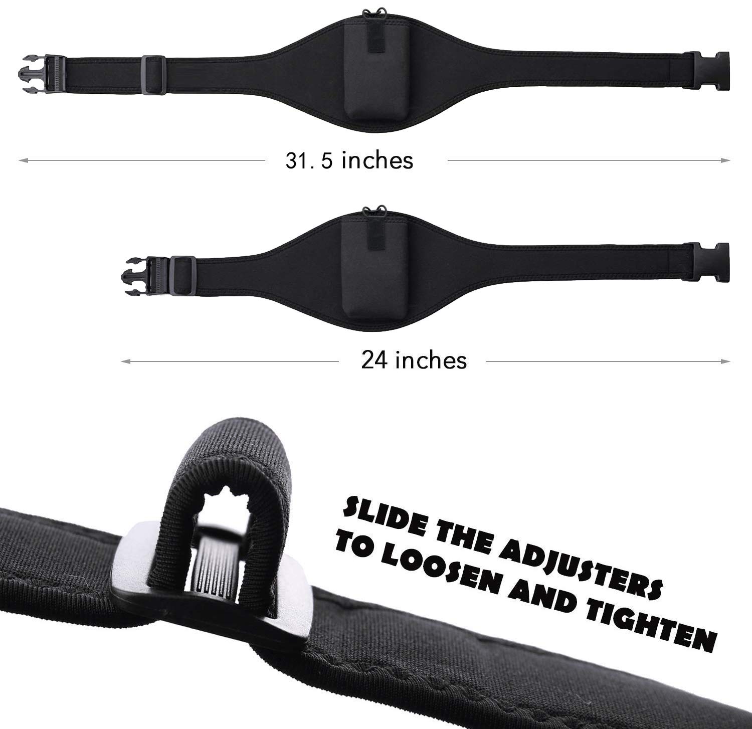 IRASPIN Mic Belt - Microphone Belt with Innovative Rubber Band Lock - Improved Adjustability Comfortability Durability For Fitness Instructors, Fitness Class,Public Speaking,Theatre,Pilates Teachers