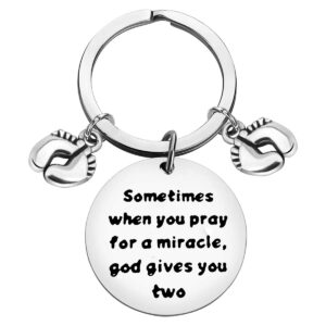 mom to be gift keychain pregnancy announcement gift twin mom gift new mom gift twin mom jewelry first time mom gift pregnant mom jewelry baby announcement gifts