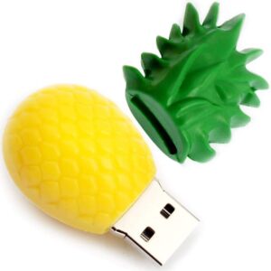 LEIZHAN 4 x 32GB Fruits USB Flash Drive Cute Banana Thumb Drive Pineapple Pendrive Strawberry Photo Stick Carrot Computer Memory Stick USB 2.0 Creative Backup Drive