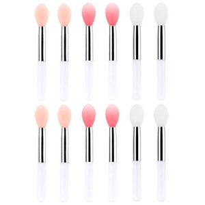 12 pcs silicone lip brushes lipstick lip gloss applicator makeup beauty tool, 2 inch long