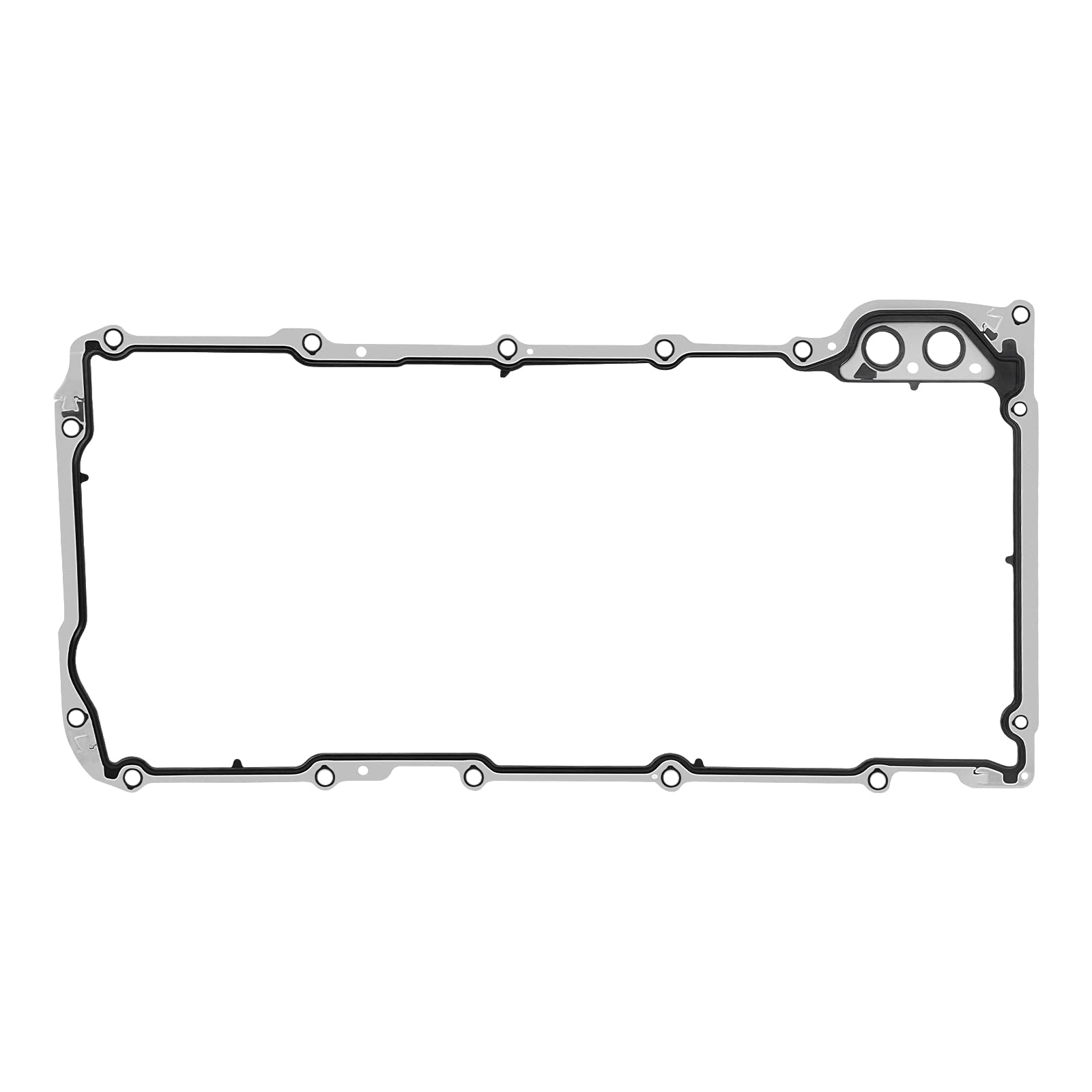 Oil Pan Gasket Set - Compatible with 4.8L 5.3L 6.0L 6.2L Chevy Silverado, Suburban, Tahoe, Trailblazer, GMC Sierra, Yukon, Cadillac Escalade - Replace 12612350 OS30693R