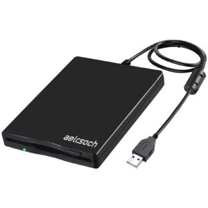 aelrsoch Floppy Disk Reader External Drive USB 3.5-inch USB External Floppy Drive 1.44 MB FDD Portable Floppy Disk Suitable for PC Windows 2000/7/8, Plug and Play