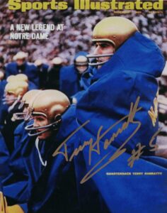 terry hanratty autographed notre dame sports illustrated 8x10 photo