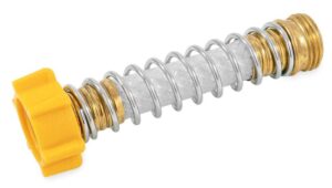 camco 22700 heavy-duty flexible hose protector with gripper - eliminates hose crimping at the faucet - compatible with all standard garden hoses and faucets