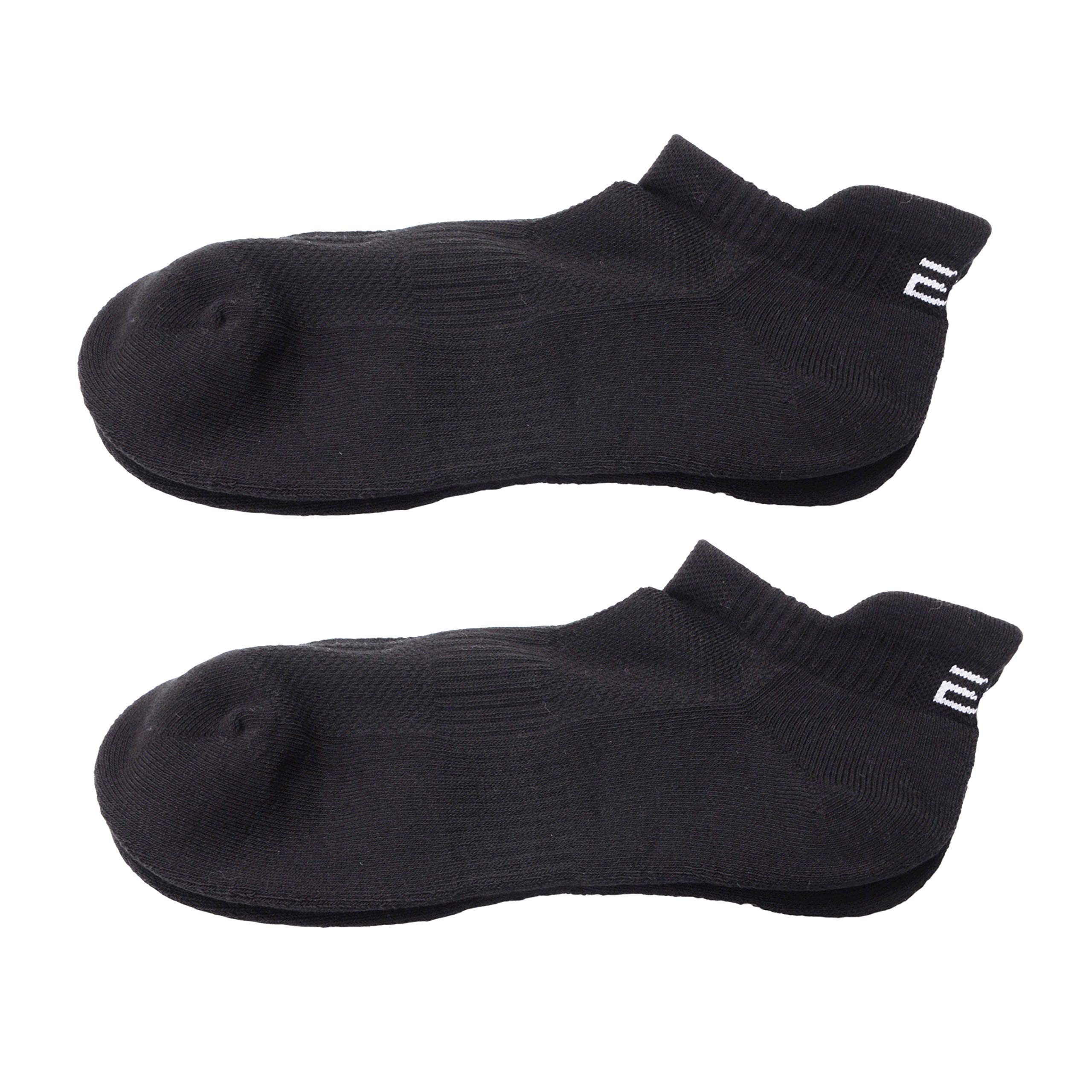 EVERSWE 6 Pairs Ankle Athletic Running Socks Low Cut Sports Tab Socks for Men and Women (Black, S)