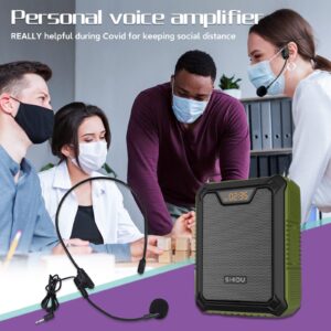 Portable Voice Amplifier 25W Rechargeable Speaker with Microphone Wired Headset Waterproof IPX6 Bluetooth 5.0 Personal Voice Enhancer for Teachers, Training, Meeting, Outdoor, Beach, etc M900