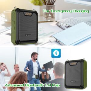 Portable Voice Amplifier 25W Rechargeable Speaker with Microphone Wired Headset Waterproof IPX6 Bluetooth 5.0 Personal Voice Enhancer for Teachers, Training, Meeting, Outdoor, Beach, etc M900