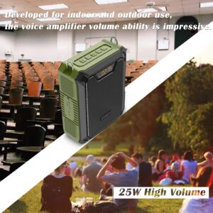 Portable Voice Amplifier 25W Rechargeable Speaker with Microphone Wired Headset Waterproof IPX6 Bluetooth 5.0 Personal Voice Enhancer for Teachers, Training, Meeting, Outdoor, Beach, etc M900