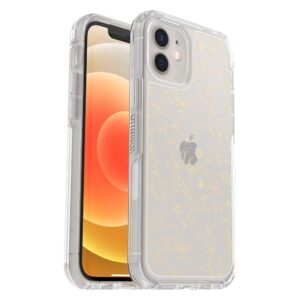 otterbox iphone 12 & iphone 12 pro symmetry series case - wallflower (clear/clear wallflower graphic), ultra-sleek, wireless charging compatible, raised edges protect camera & screen