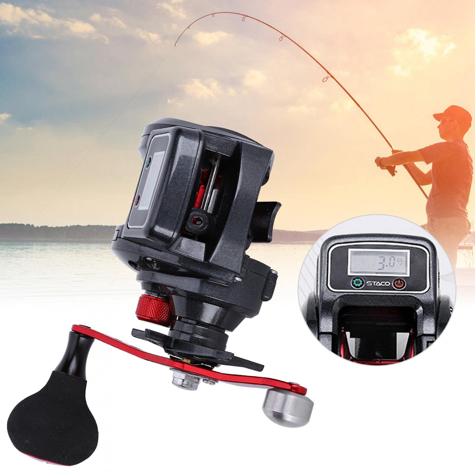 Bait Casting Lure Reel Deep Sea Marine Boat Fishing Electric Fishing Reel Saltwater Trolling Drum Round Reel