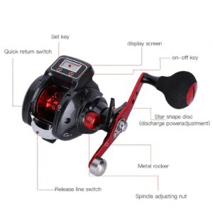 Bait Casting Lure Reel Deep Sea Marine Boat Fishing Electric Fishing Reel Saltwater Trolling Drum Round Reel