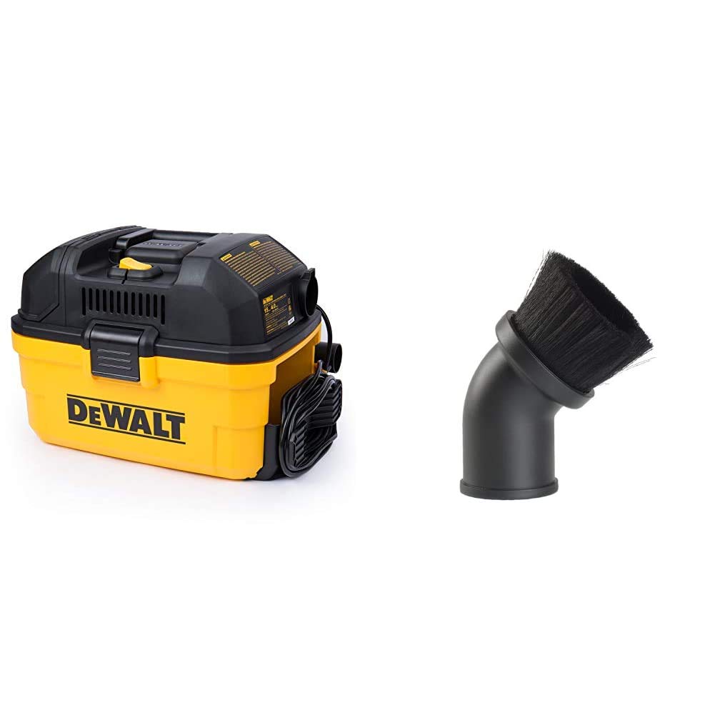 DEWALT DXV04T Portable 4 Gallon Wet/Dry Vaccum (Yellow) and Workshop Wet/Dry Vacs Vacuum Accessories