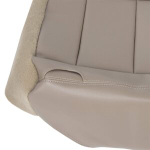 HECASA Driver Side Bottom Seat Cover Artificial Leather Tan Compatible with 2002 2003 2004 Ford Excursion Limited 4 Door