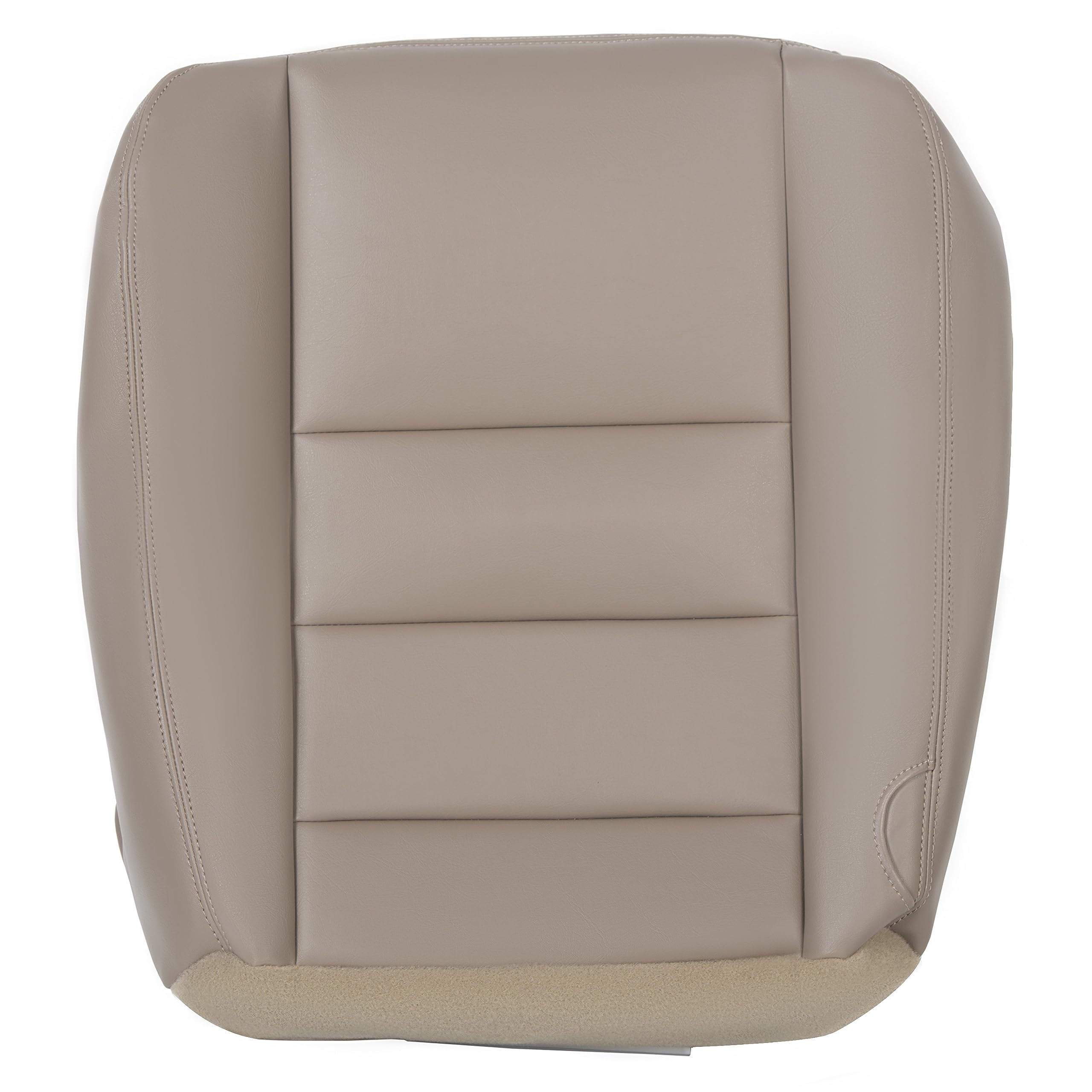 HECASA Driver Side Bottom Seat Cover Artificial Leather Tan Compatible with 2002 2003 2004 Ford Excursion Limited 4 Door