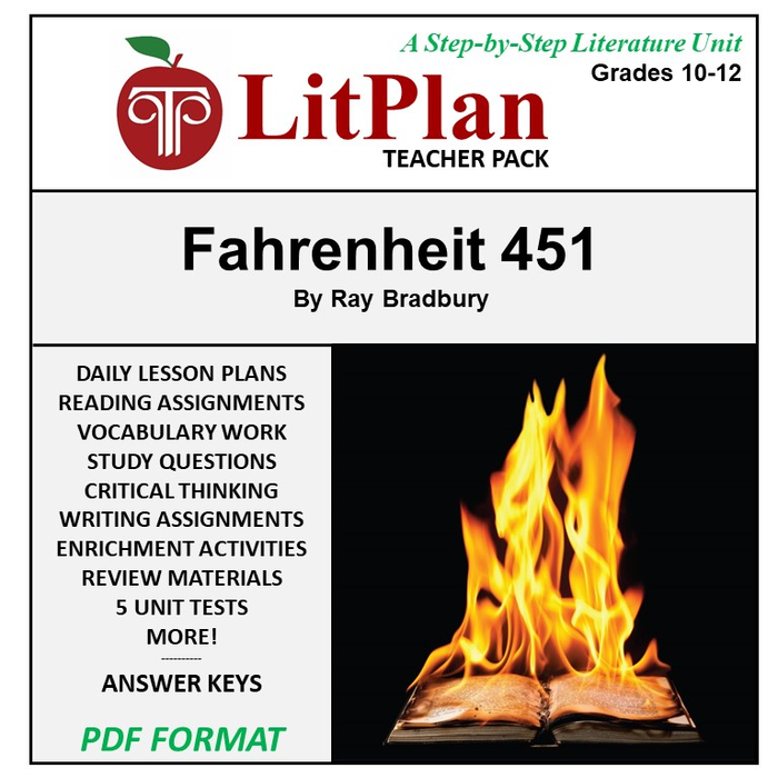 Homeschool and Online Learning Novel Study Guide for Fahrenheit 451