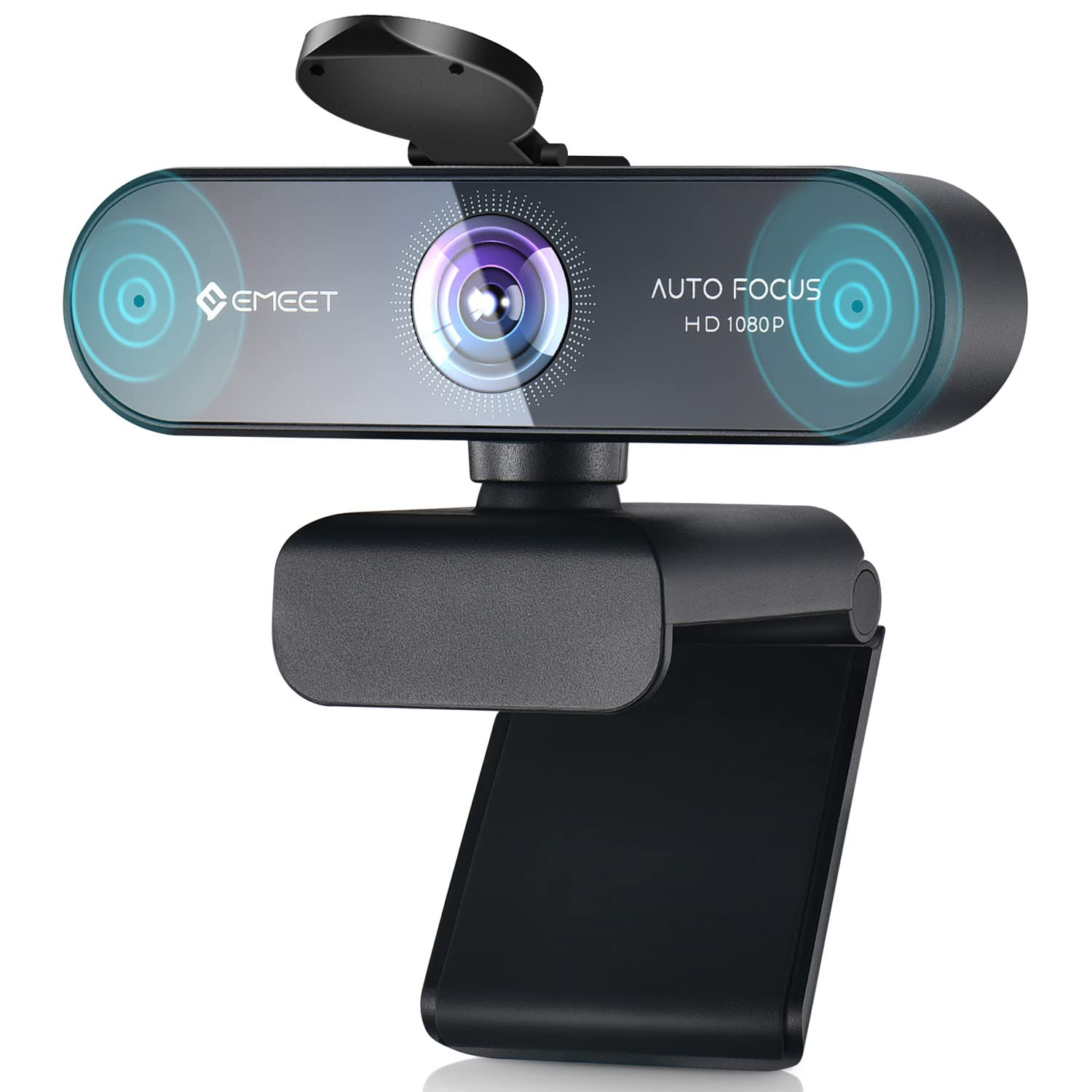 EMEET HD Webcam 1080P, USB Webcam with Privacy Cover & 2 Noise-Canceling Mics, Fast AutoFocus, Nova 96°FOV Wide Angle Webcam, Plug & Play Camera for Computer for Zoom/Skype, Meeting/Online Classes