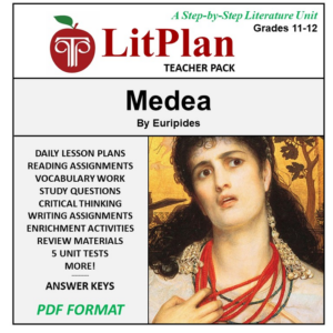 homeschool and online learning novel study guide for medea