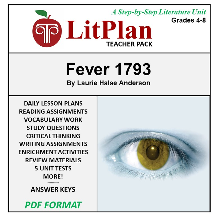 Homeschool and Online Learning Novel Study Guide for Fever 1793