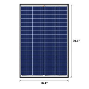 RICH SOLAR Mega 100 Watt Poly Solar Panel Black Frame