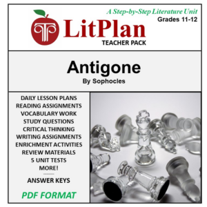 homeschool and online learning novel study guide for antigone