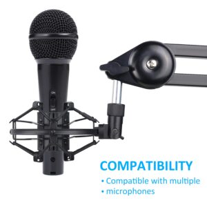 SUNMON Mic Shock Mount Holder for Diameter 28mm-31mm Dynamic Microphone to Reduces Vibration and Shock Noise, Suitable for AT2005-USB, XM1800S, E835 Mic