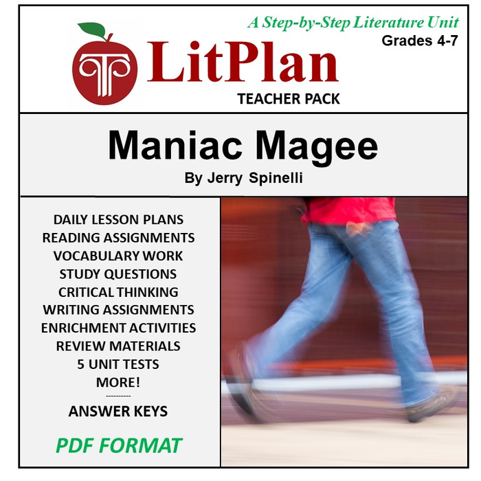 Homeschool and Online Learning Novel Study Guide for Maniac Magee