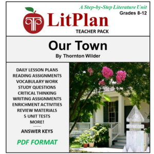 homeschool and online learning novel study guide for our town