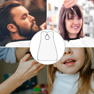 Beard Bib, Men Beard Trimming & Shaving Apron Cape Smock Catcher- Gift For Husband Father (White)