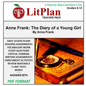 homeschool and online learning novel study guide for anne frank diary of a young girl