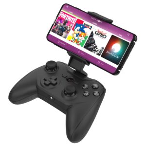 rotor riot mobile gamepad controller for android- latency free wired controller with l3 + r3, highly compatible gaming device holder