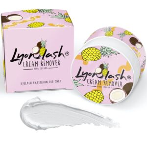 lyon lash pro gentle eyelash extension cream remover 15g 0.51fl. oz | removes lash extension glue effectively| low irritation for sensitive skin | essential lash extensions supplies (pina colada)