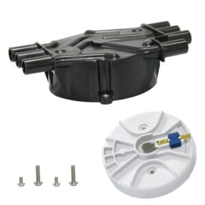 ignition distributor cap and rotor kit compaitble with chevy cmc 4.3 vortec 1996-2005 astro, 1995-2005 blazer, 1995-2004 s10, 1999-2006 silverado, 1995-2001 jimmy with replace oe # d328a 10452458 d465