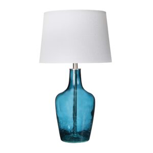 creative co-op 27" deep blue glass table lamp