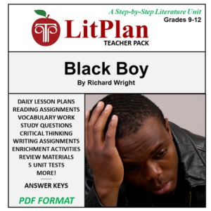 homeschool and online learning novel study guide for black boy