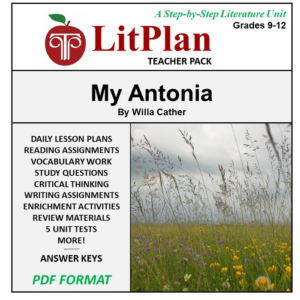 homeschool and online learning novel study guide for my antonia