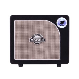 mooer guitar amplifier combo 15w, practice electric guitar amp with 9 digital amp models, 6.5" speaker, bluetooth, headphone output, for electric guitar, acoustic guitar and bass