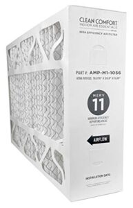 clean comfort amp-m1-1056 - 16" x 25" x 5" media air filter, merv 11