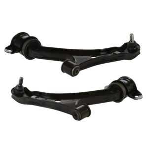 autoshack front lower control arms and ball joints assembly with bushings pair of 2 replacement for 2005-2010 ford mustang 4.0l 4.6l 5.4l v6 v8 rwd cak472-473
