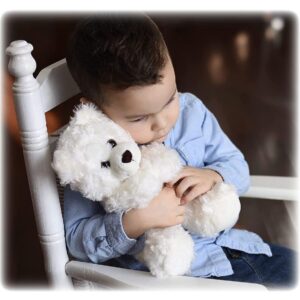 Cuddly Children's Sympathy Gift for Grieving Child, Stuffed Animal Angel Bear Plush with Gift Bag and Card for Memorial Funeral Present, Comfort Children for Loss of Loved One