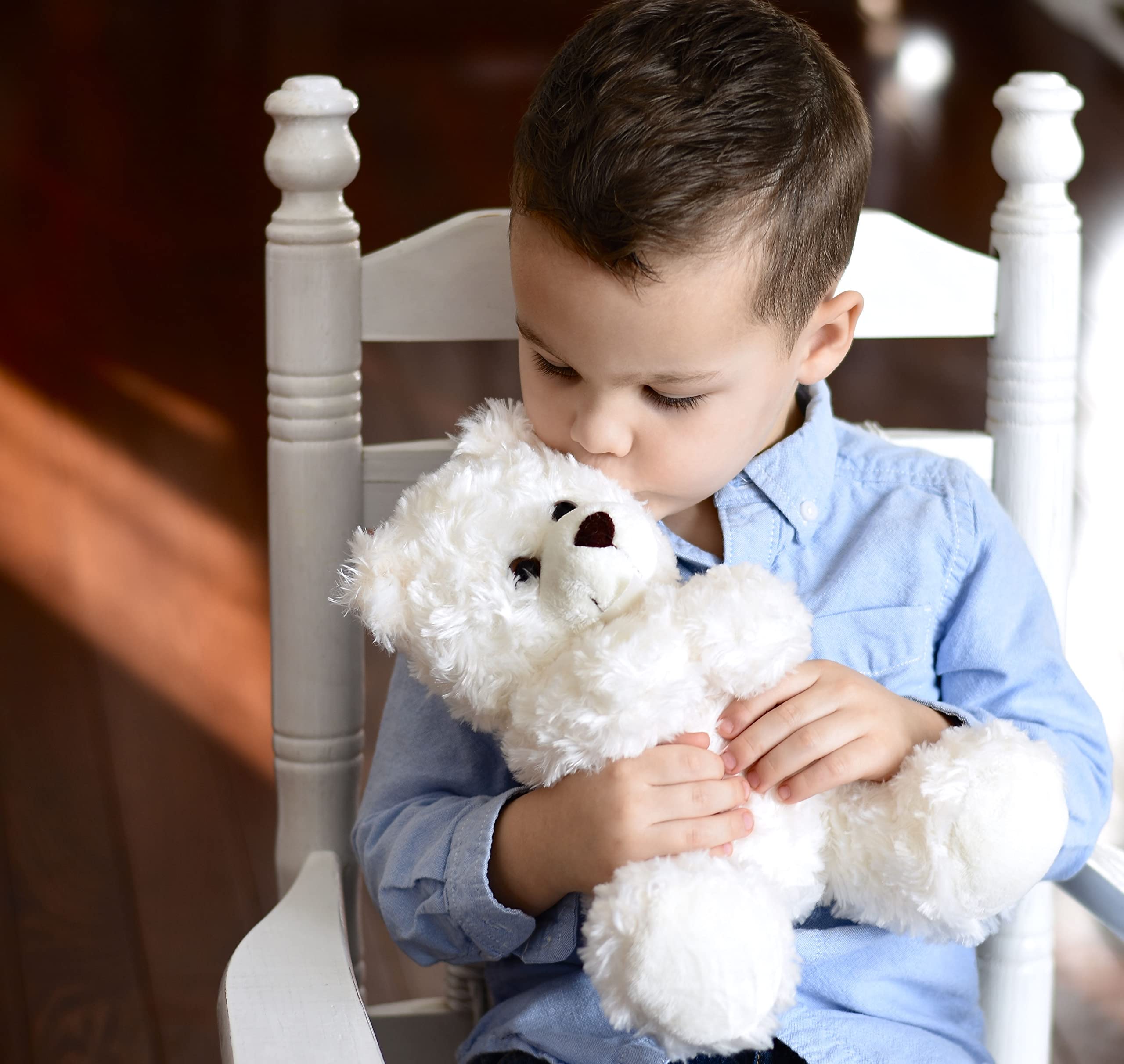 Cuddly Children's Sympathy Gift for Grieving Child, Stuffed Animal Angel Bear Plush with Gift Bag and Card for Memorial Funeral Present, Comfort Children for Loss of Loved One