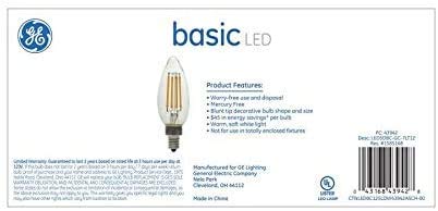 GE Lighting Vintage Style LED Light Bulbs, Amber White Light, ST19 Edison Style Light Bulbs, Medium Base, 4 Watt (2 Pack)